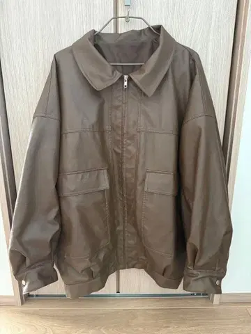 브라운 지퍼 자켓 F 사이즈