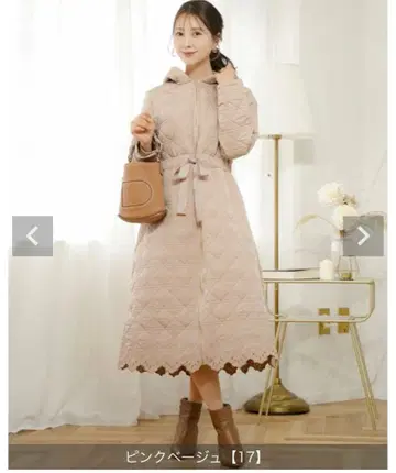 vaniller 2025 롱 코트 핑크 베이지