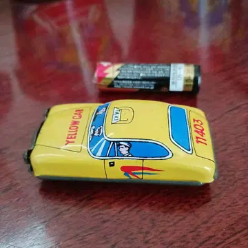 쇼와 레트로 양철 미니카 옐로우 컬러