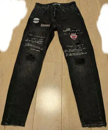 ZARA 데미지 데님 블랙