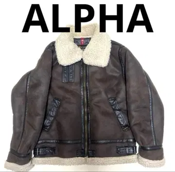 [ 파격 ] 알파 B-3 무스탕 쉘파 자켓 구제 의류 브라운