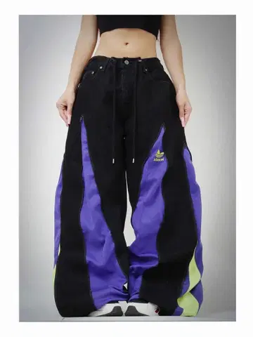 adidas 리메이크 네온 컬러 4 지퍼 와이드 팬츠 101151