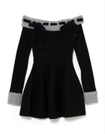 리본 오프숄더 원피스 bubbles