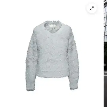 [ Jent Louis ] Neck Pierce Shaggy Knit