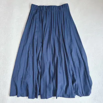 키이스 KEITH 플리츠 스커트 플레어 안감 블루 롱