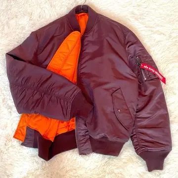 [컨디션 최상 XL] 알파 MA-1 마룬/오렌지 일본 규격 타이트 핏