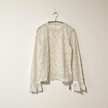 IENA/이에나 리프 레이스 블라우스 내추럴