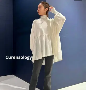 캘런솔로지 하이넥 개더 니트 풀오버 12월 말까지 게재