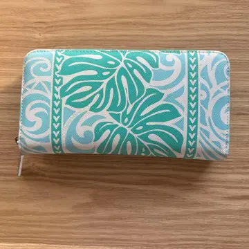 몬스테라 패턴 장지갑