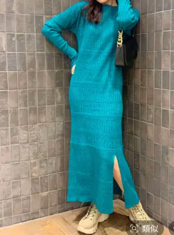 택 포함 JEANASIS 니트 원피스