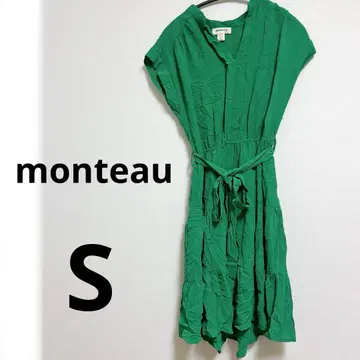 [ S ] monteau 그린 셔츠 원피스 여성용 그린