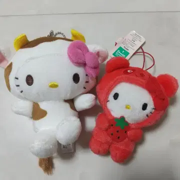 새상품 팬더 헬로키티 올인원 컬러 딸기 마스코트 중고 십이지신