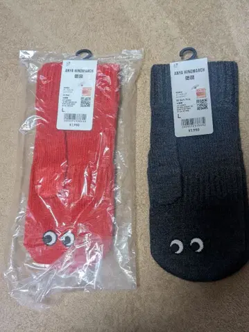 유니클로 ANYA HINDMARCH 장갑 2색 세트 L 사이즈