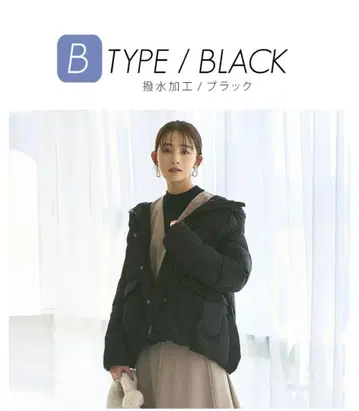 라이트 써모 프레셔스 컬러 후디 패딩 코트 (발수 가공/블랙)