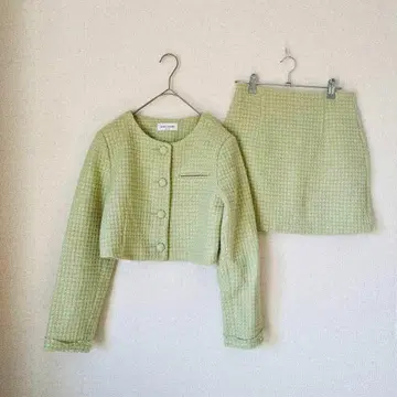 여성용 트위드 셋업 / 자켓 미니 스커트 S 사이즈