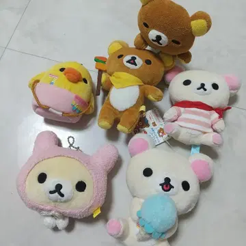 리락쿠마 봉제 인형 마스코트 세트