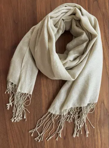 무인양품 캐시미어 100% 스톨 샌드 베이지 얇은 소재