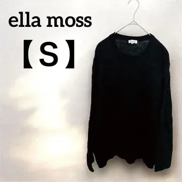 ella moss [ S ] 긴팔 니트 스웨터 블랙 여성용