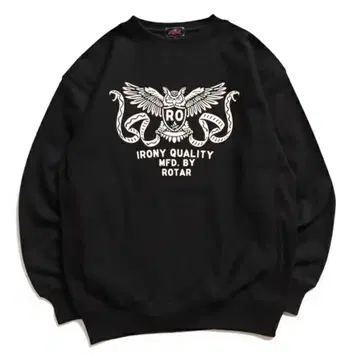 ROTAR 블랙 맨투맨 트레이닝복