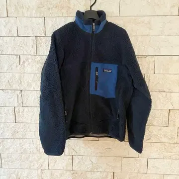 Patagonia 레트로X 네이비 x 블루 포켓 플리스 자켓
