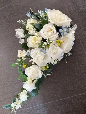 웨딩 부케 아티피셜 플라워 캐스케이드