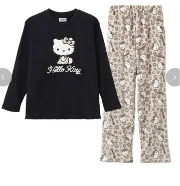 시마무라 헬로키티 레오파드 무늬 룸웨어 M 사이즈