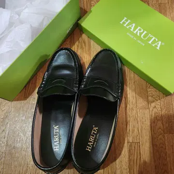 천연 가죽 HARUTA 로퍼 25EEE 3048 BLACK