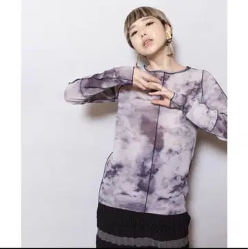 [ 미사용 새상품 ] OSMOSIS 다이 다이 패턴 롱 T