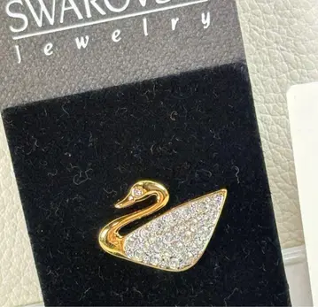 스와로브스키 SWAROVSKI 스완 핑 브로치 브로치