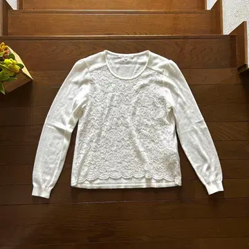 ANAYI 아나이 코튼 레이스 니트 스웨터 38 원피스 풀오버