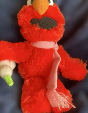 헤이세이 레트로 엘모 윈터 봉제 인형 빨간색 스카프 포함