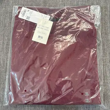 [미사용 새상품] 메리노 크루넥 스웨터 와인 XL