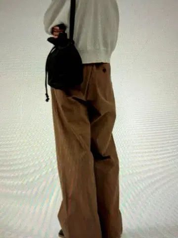 MHL 숄더백 블랙 드로우 스트링 백