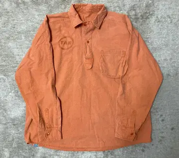 오렌지 컬러 TAR 로고 긴팔 셔츠 tokyo air runners