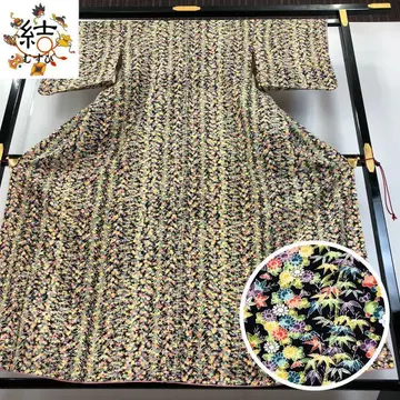 MK-1749 코몬 꽃 무늬 크레이프 원단 블랙 컬러