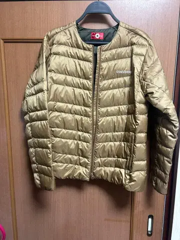 CONVERSE 골드 퀼팅 자켓 카키