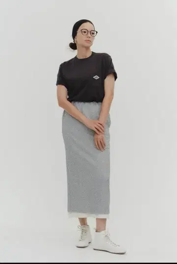 yori 요리 2025SP 레이어드 라메 스커트 38 실버