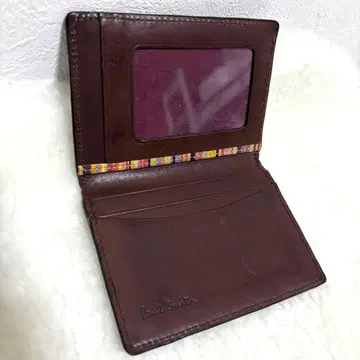 [ 레어 ] 폴스미스 패스 케이스 가죽 브라운 멀티 컬러