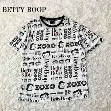BETTY BOOP 프린트 반팔 티셔츠 베티 캐릭터 로고