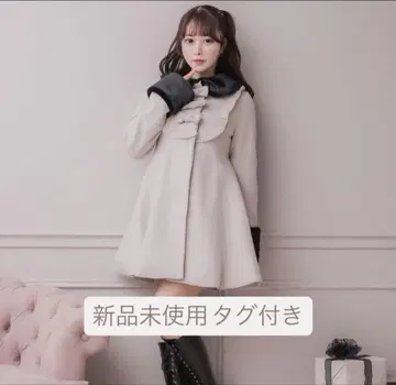 완판템 pium 피움 요크 프릴 리본 도리 코트