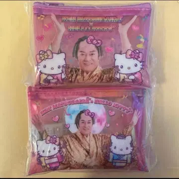 마츠켄 삼바 x 헬로키티 콜라보 클리어 파우치