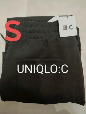 새상품 UNIQLO C 맨투맨 와이드 팬츠 표시 사이즈 블랙 S 유니클로