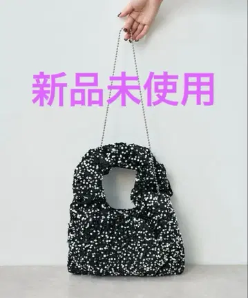 미사용 새상품 스팽글 숄더백 블랙