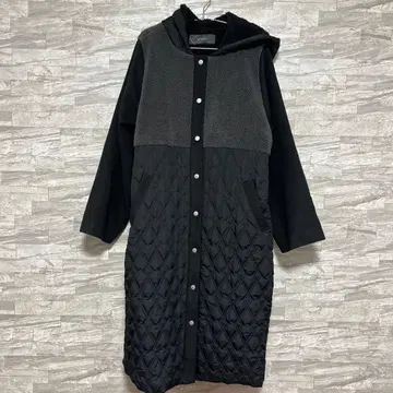 kohaku 이소재 절개 후디 코트 아우터