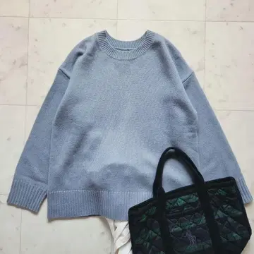 저널 스탠다드 리룸 니트 해밀턴 울 스카이블루 넉넉한 핏