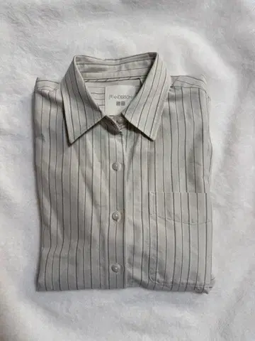 새상품 UNIQLO 옥스퍼드 셔츠/스트라이프 BEIGE S