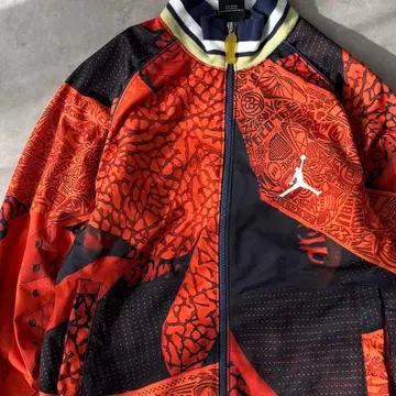 15291 JORDAN 자수 로고 올 패턴 트랙 자켓 저지