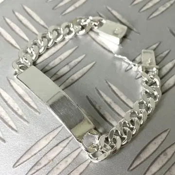 ID 플레이트 키헤이 실버 925 팔찌 실버 체인 c003