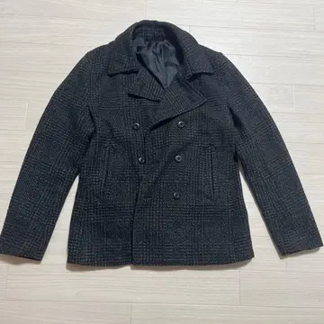 피코트 울 혼방 블랙 계열 아우터 코트