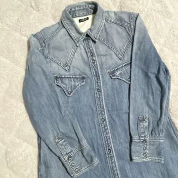 저널 스탠다드 맥시 길이 데님 셔츠 원피스